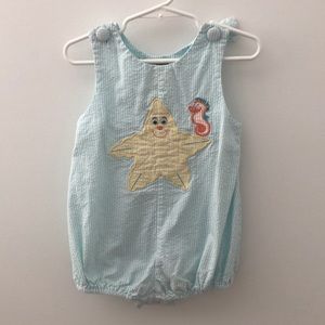 Seersucker Ocean Themed Bubble